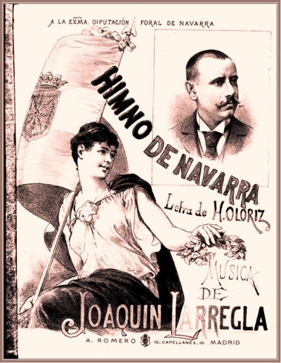 Partitura del Himno de Navarra, accesible en BiNaDi